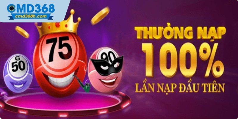 Ưu đãi tặng đến 100% tổng giá trị tiền nạp vào